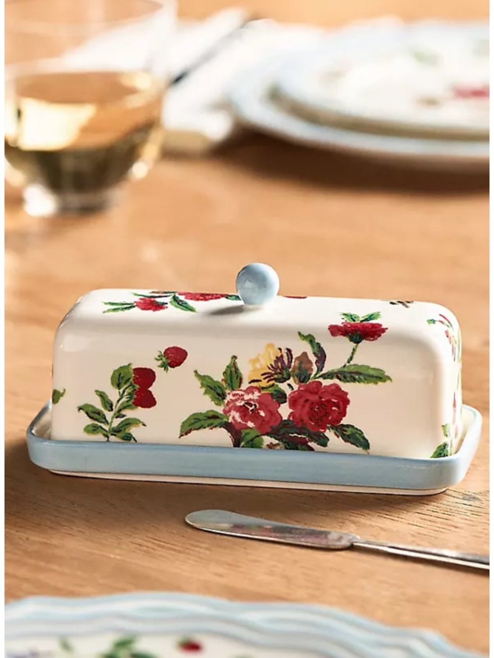 Anthropologie "Camille Stoneware Butter Dish" NWT - Picture 4 of 4